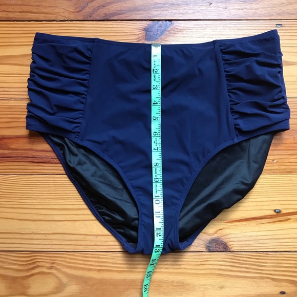 Lands End L. L. Bean Blue Checker High-Waist Tankini, EUC, 12/16 L/XL - Picture 11 of 13